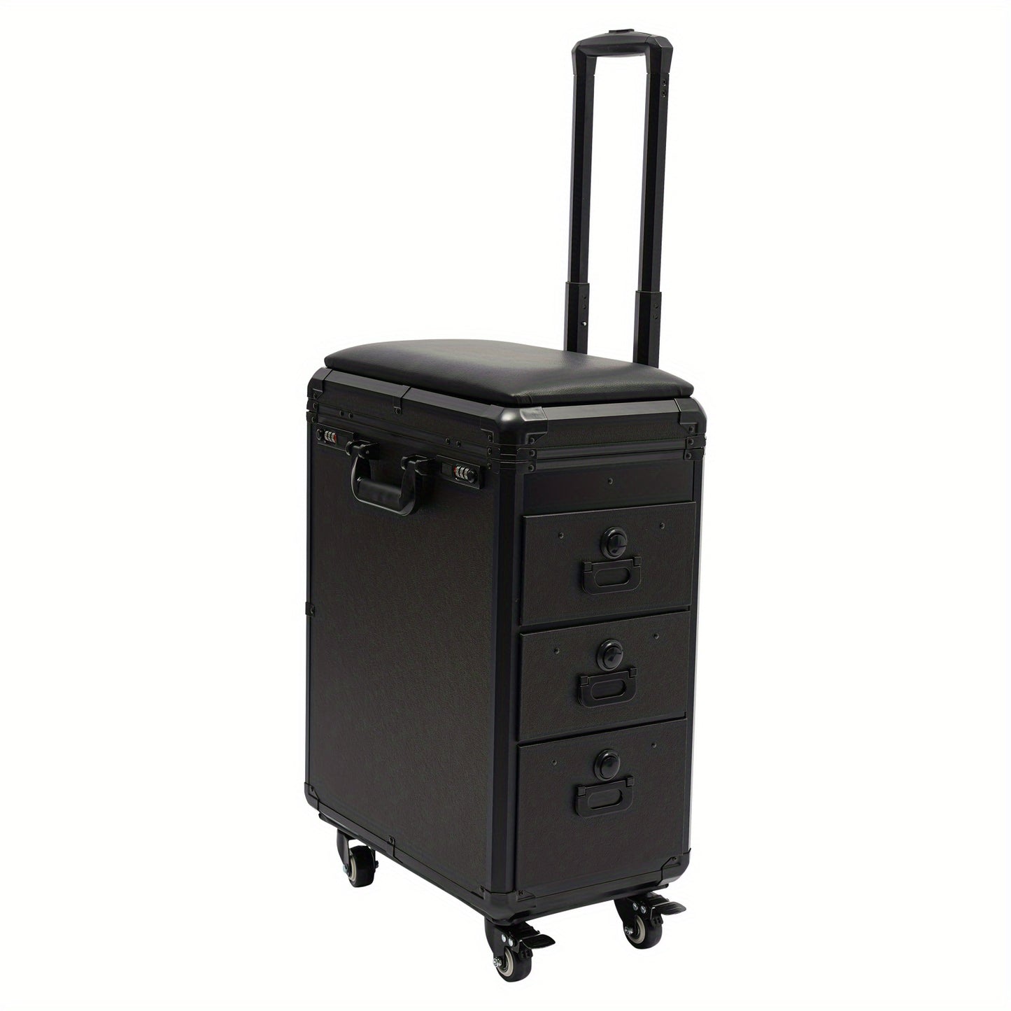 Make-up Trolley – Cosmetica Koffer – Make-up Organizer – Nagel Artist Koffer – Tattoo Trolley – Mobiel Met 4 Wieltjes – Duurzaam Acryl Zwart