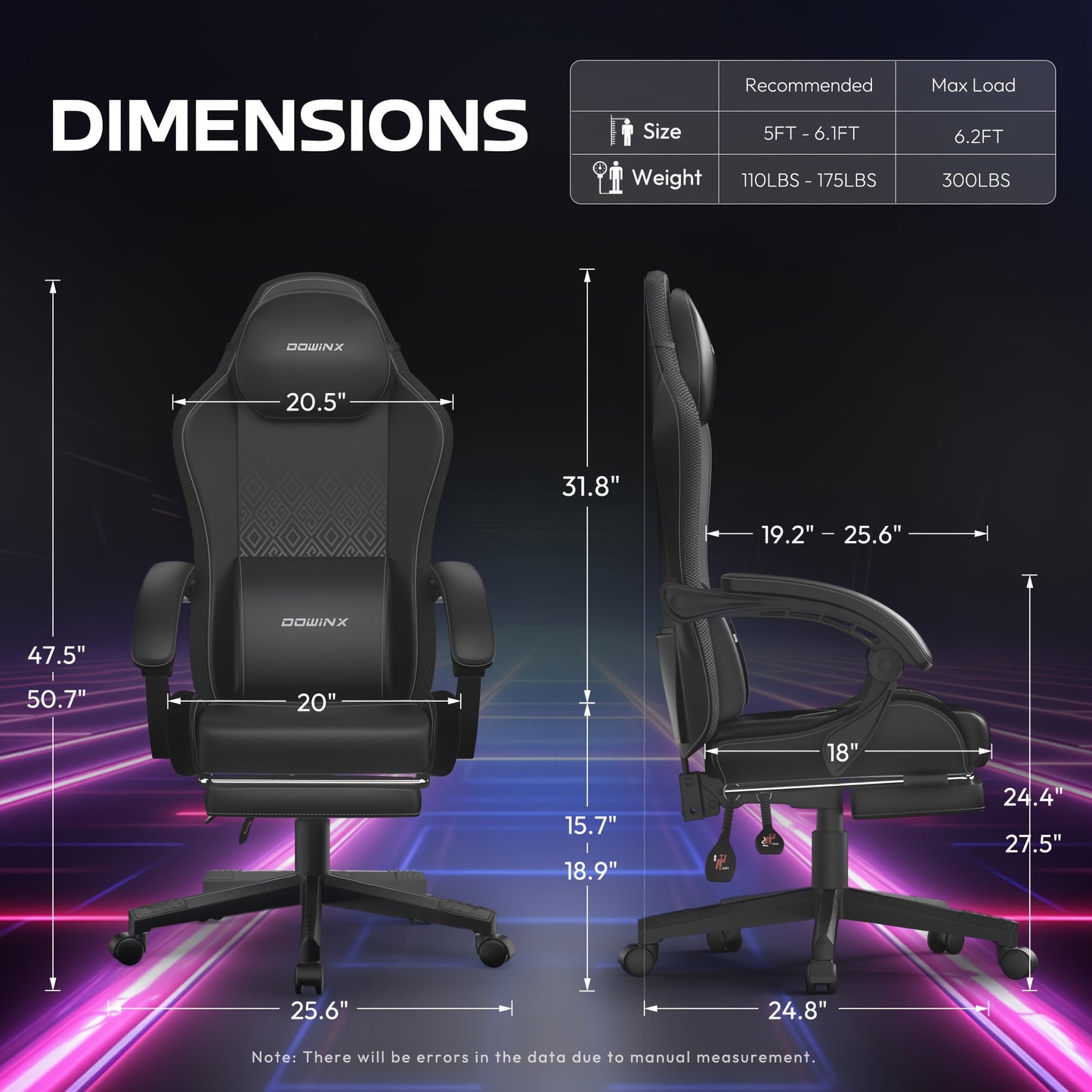 Gamingstoel – Gamestoel – Gaming Chair – Game Stoel – Bureaustoel – Ergonomisch Design – Verstelbare Hoogte & Voetensteun – Kunstleer & Metalen Frame – 360° Draaibaar – Max 136 kg – Rood