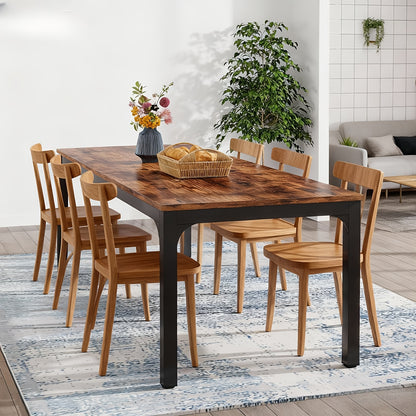 Eettafel – Tafel – Keukentafel – Dinertafel – Houten Tafel – Bruin – Voor 6-8 Personen – Duurzaam Gefabriceerd Hout – Stevige Constructie