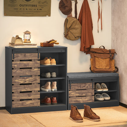 Kast – Ladekast – Opbergkast – Dressoir – Ladenkast – Wit – 5 Lades – Compact 74x40x91 cm