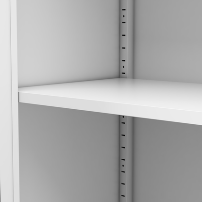 Modern White Metal Kitchen with Adjustable Shelves - Heavy-Duty Freestanding Shelving Unit, Space-Saving Vertical Design, Easy Assembly (Some Parts >5 Components), Non-Wood for Small Kitchens & Apartments)