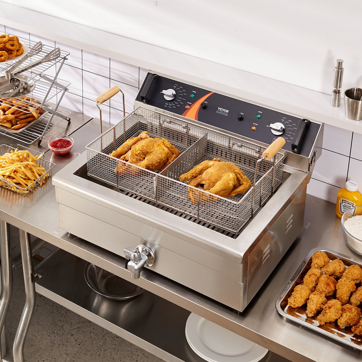 Elektrische Friteuse – Frituurpan – Snackmaker – Frituurketel – Friteuse 29 Liter – Grote Capaciteit – Snelle Opwarming – Roestvrij Staal