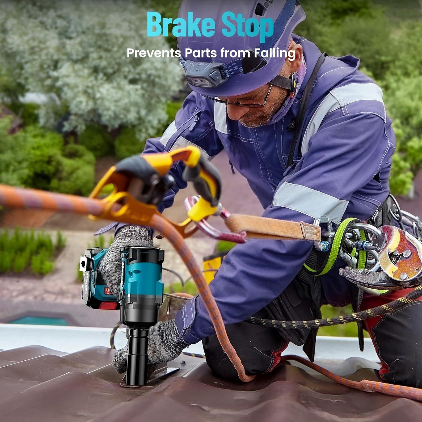 Draadloze Slagmoersleutel – Slagschroevendraaier – Impact Wrench – Elektrische Moersleutel – Accu Slagmoersleutel – 1000 Nm Koppel – 4000 mAh Accu – Brushless Motor