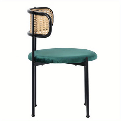 Velvet Fauteuils – Velours Stoelen – Lounge Stoelen – Relax Stoelen – Groene Zetels – Set Van 4 – Stevige Metalen Poot – Zacht Fluweel Komfort