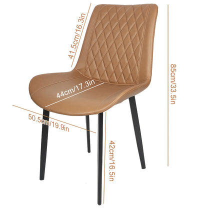 Set van 4 Eetkamerstoelen – Gestoffeerde Lounge Stoelen met Metalen Poten – Modern Design voor Woonkamer, Eetkamer en Keuken