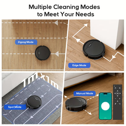 Robotstofzuiger – Stofzuigerrobot – Dweilrobot – Automatische Stofzuiger – Huisdierhaar Verwijderaar – 4000Pa Zuigkracht – Wifi & Alexa Bediening – Compact 30,99x30,99x7,59 cm – Zelfladend