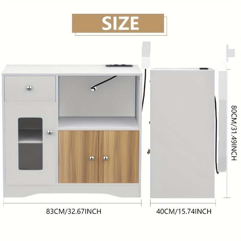 Scandinavische Houten Opbergkast – Opberger – Dressoir – Kast – Organizer – 83x40x80 cm – Multifunctioneel Vrijstaand Modern Design