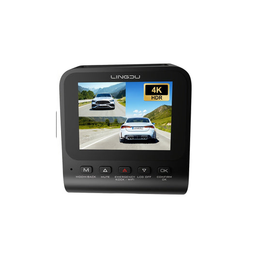 4K Dual Lens Dashcam – Auto Camera – Videorecorder – Rijveiligheid Camera – Parkeercamera – 4K+1080P Resolutie – Nachtzicht Met HDR/WDR – Zwart
