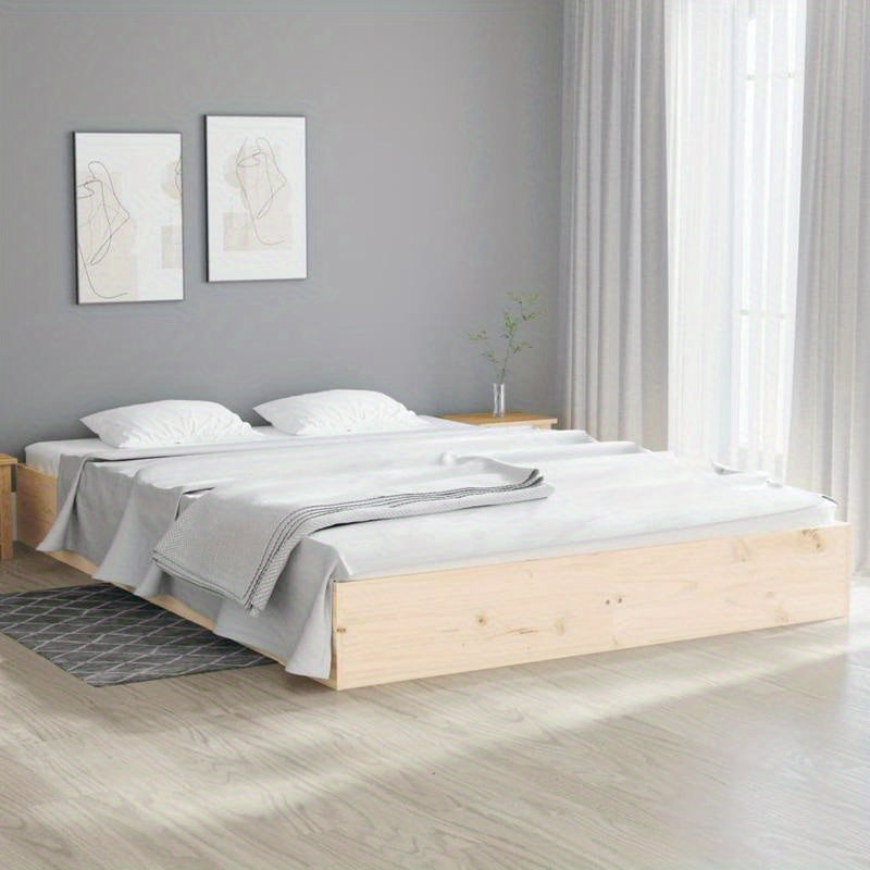 Bedframe – Massief Houten Bed – Houten Bed – Eenpersoonsbed – Slaapbed – Stevig Hardhout – 140x200 cm