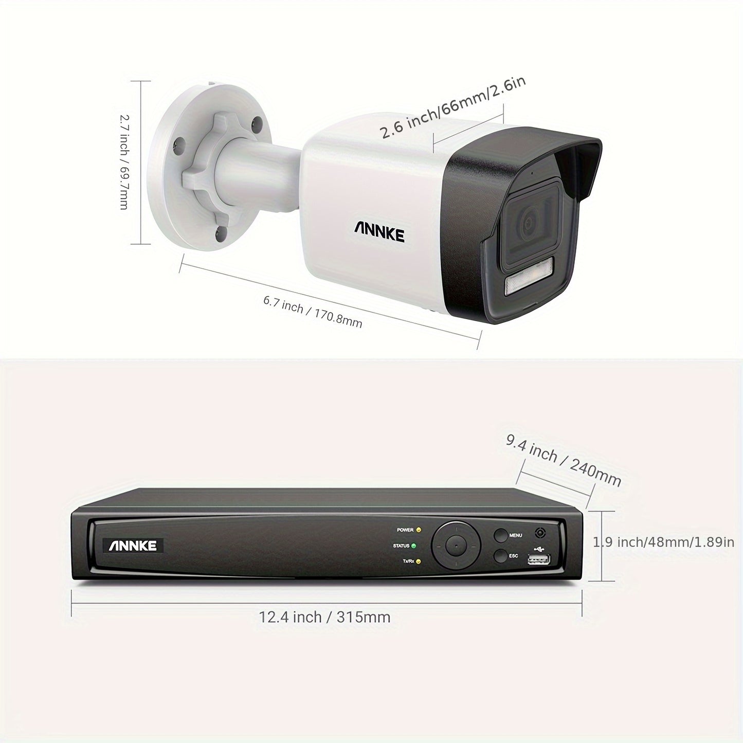 4K Buitenbeveiligingscamera – Beveiligingssysteem – Surveillance Camera – CCTV Camera – PoE Camera – 180° Breed Gezichtsveld – Kleurennachtzicht & Bewegingsdetectie
