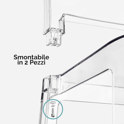 Transparante Stoelen – Design Stoelen – Polycarbonaat Stoelen – Eetkamerstoelen – Moderne Stoelen – Ergonomische Gebogen Rugleuning – Duurzaam Lichtgewicht Material