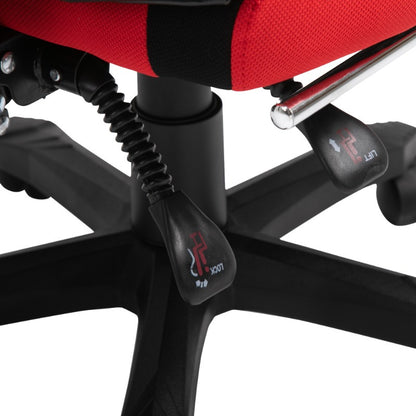 Vinsetto Ergonomic Gaming & Office Chair with Adjustable Height Footrest, 360° Swivel, Flexible Armrests & Headrest - Black/Red Polyester, Metal Frame, 360° Rotation, No Assembly Required for Home PC Gaming & Office Desk, G