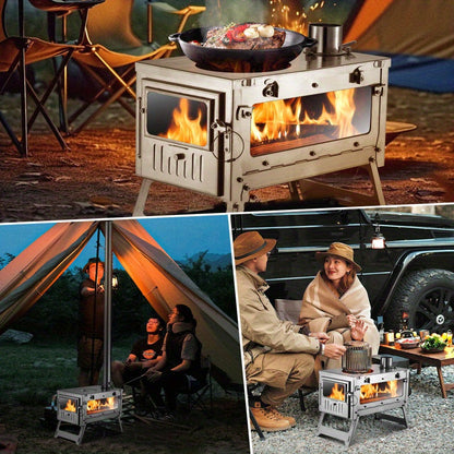 Draagbare Kookplaat – Campingkookplaat – Outdoor Kookplaat – Picknickkookplaat – Vouwbaar Ontwerp – Roestvrij Staal – Weerbestendig
