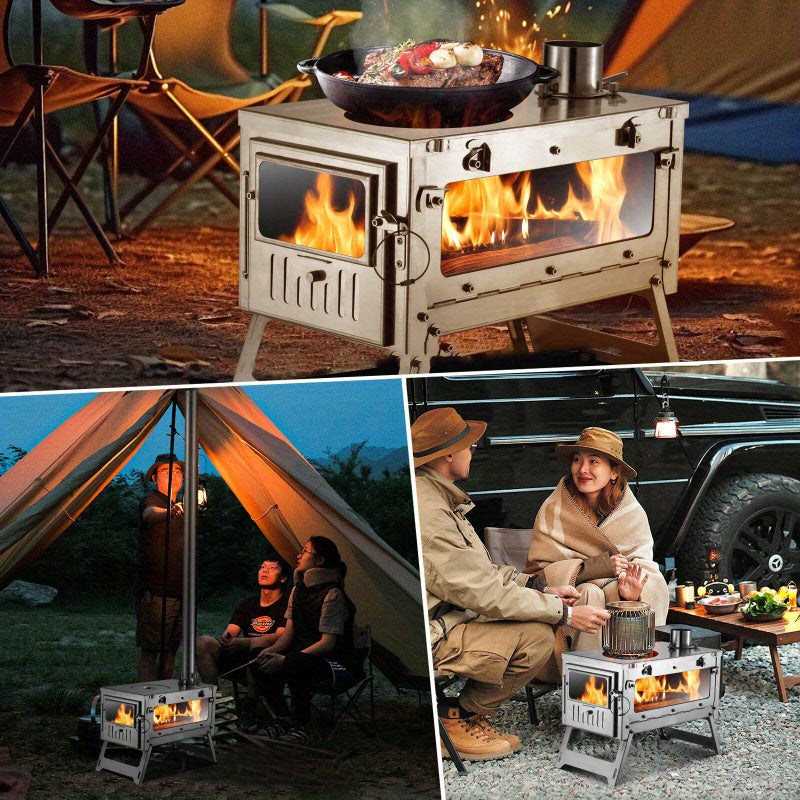 Draagbare Kookplaat – Campingkookplaat – Outdoor Kookplaat – Picknickkookplaat – Vouwbaar Ontwerp – Roestvrij Staal – Weerbestendig