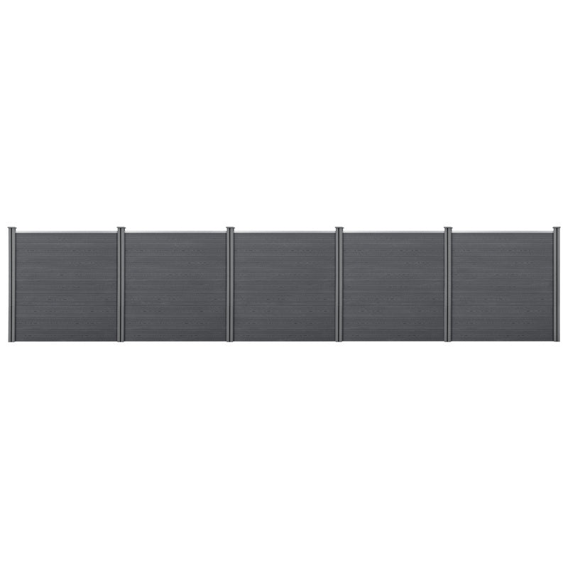 WPC Tuinafscheiding – Tuinscherm – Privacywand – Windscherm – Schutting – Grijs – Duurzaam En Weerbestendig – 183 x 879 cm