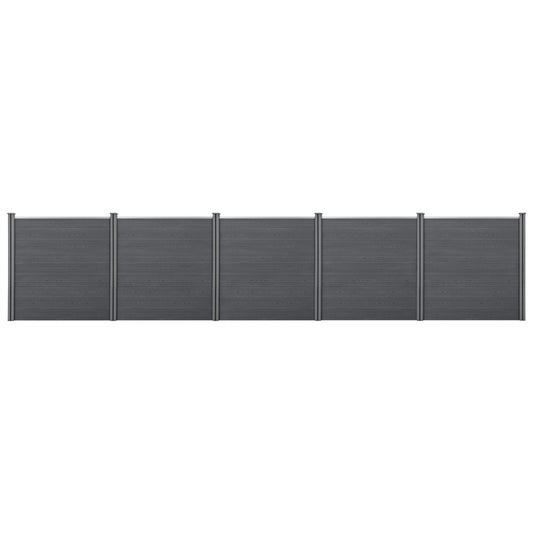 WPC Tuinafscheiding – Tuinscherm – Privacywand – Windscherm – Schutting – Grijs – Duurzaam En Weerbestendig – 183 x 879 cm