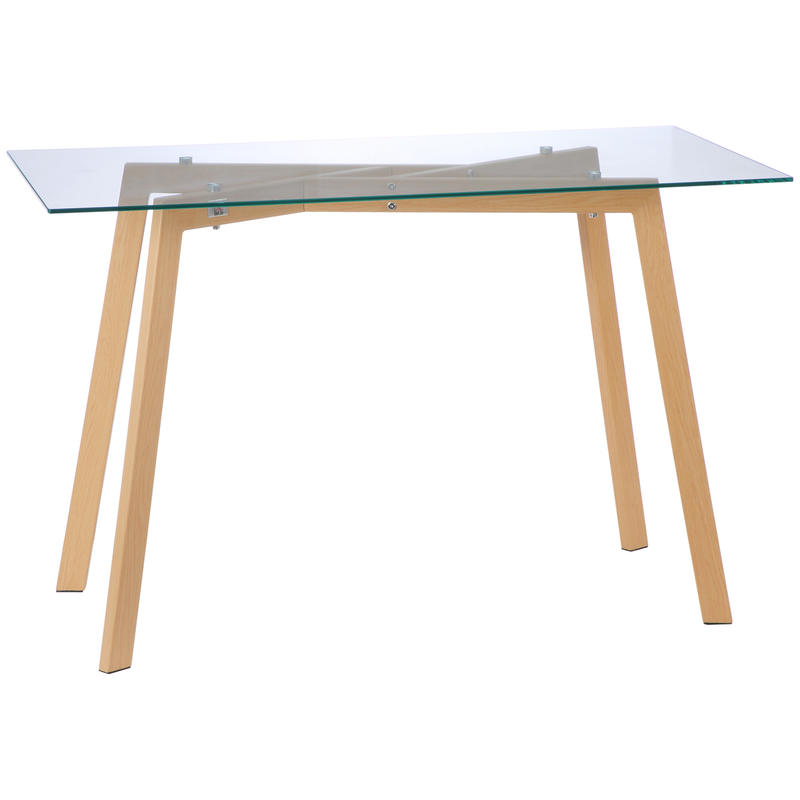 Modern 4-Person Dining Table with Top & Steel Frame - Space-Saving Expandable Design, Wood-Look Finish, 47.24"x23.62"x29.92" (120x60x76cm) - Easy Assembly, Durable & Sturdy for Small Spaces, Contemporary Homes, Family Dinners
