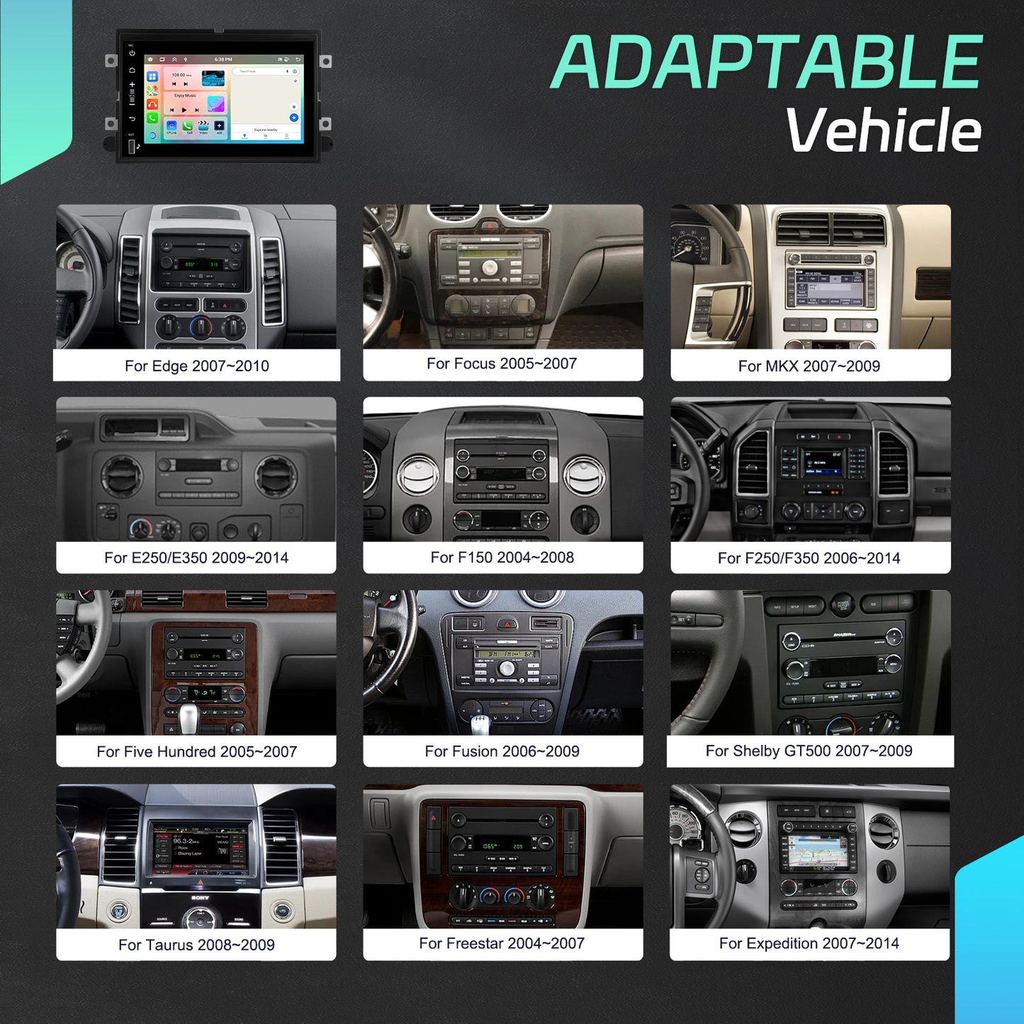 Android Autoradio – Auto Stereo – In-Car Entertainment – Navigatiesysteem – Multimedia Speler – 7 Inch Touchscreen – 8-Core Processor – Draadloze CarPlay & AHD Achteruitrijcamera