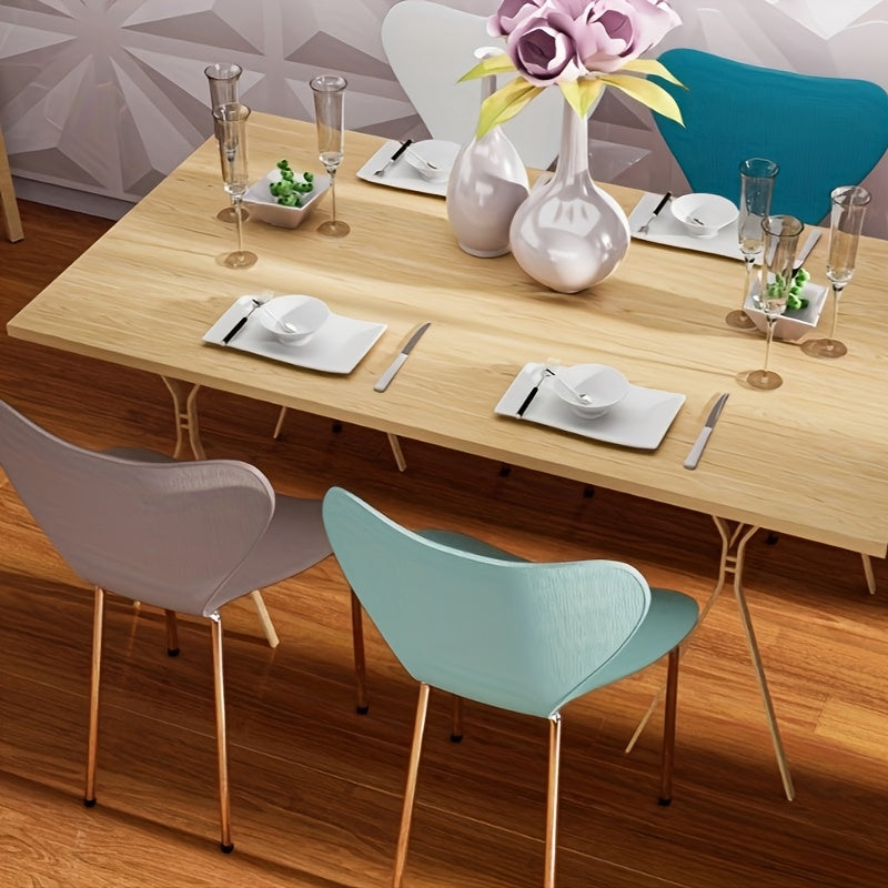 Stoelen – Eetkamerstoelen – Bureaustoelen – Kuipstoelen – Stapelbaar – Ruimtebesparend – Gemaakt Van Duurzaam Kunststof – Set Van 4 In Vier Kleuren (Wit, Blauw, Roze, Groen)