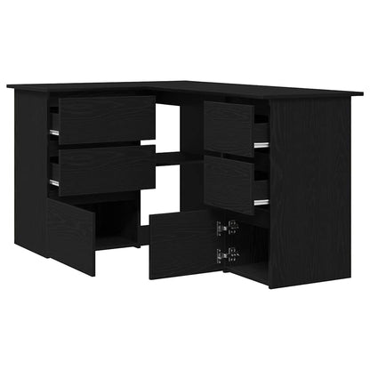 Hoekbureau – Hoekbureau Gaming – Bureautafel – Computertafel – L-vormig – Hout – Stevig en Vochtbestendig – Met 2 Deuren en 4 Lades – Artisan Oak