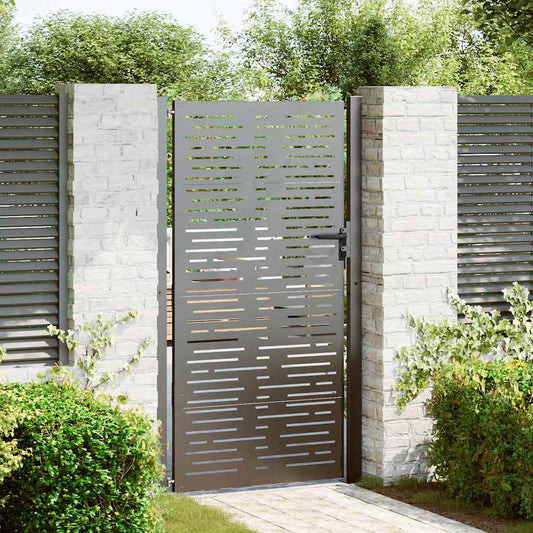 Moderne Metalen Tuinpoort – Tuinhek – Outdoor Gate – Veiligheidspoort – Stalen Poort – 105 x 175 cm – Gepoedercoat Staal – Veilig Slot