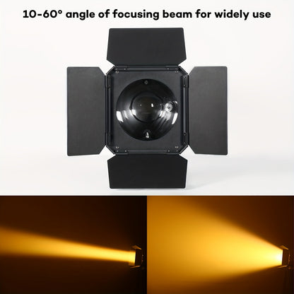 200W Focusing Face Light – Podiumverlichting – Feestverlichting – DJ Lamp – Evenementenlamp – Instelbare Bundelhoek – Geïntegreerde Audio-Reactie
