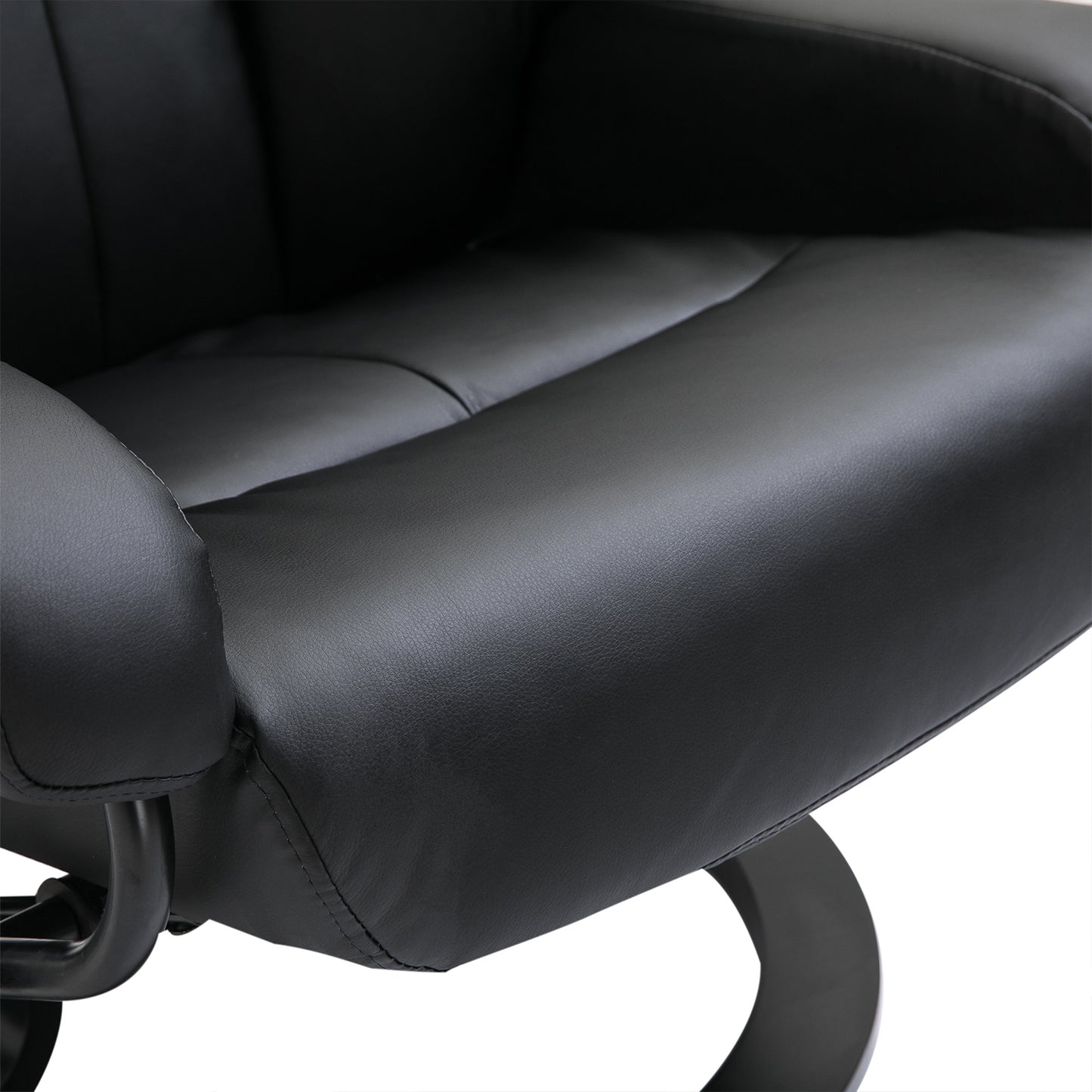 Massagestoel – Massagefauteuil – Relaxstoel – Ontspanningsstoel – Zwarte massagestoel – 10 Vibratiepunten – Verstelbare rugleuning tot 145°