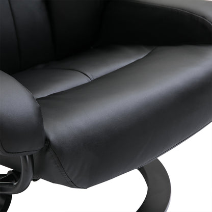 Massagestoel – Massagefauteuil – Relaxstoel – Ontspanningsstoel – Zwarte massagestoel – 10 Vibratiepunten – Verstelbare rugleuning tot 145°