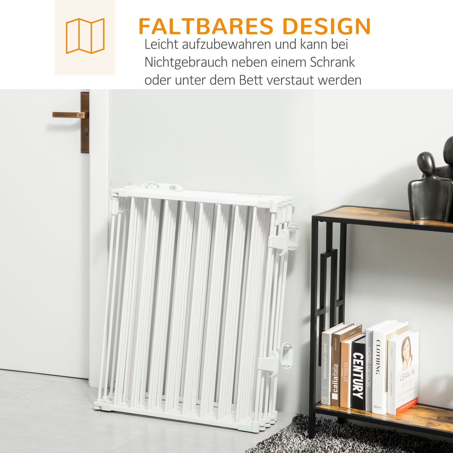 Hondenren – Puppyren – Hondenkennel – Hondenbench – Dierenren – Opvouwbaar – Met Deur – 8 Panelen 60x76 cm – Staal Wit – Automatisch Sluitende Deur