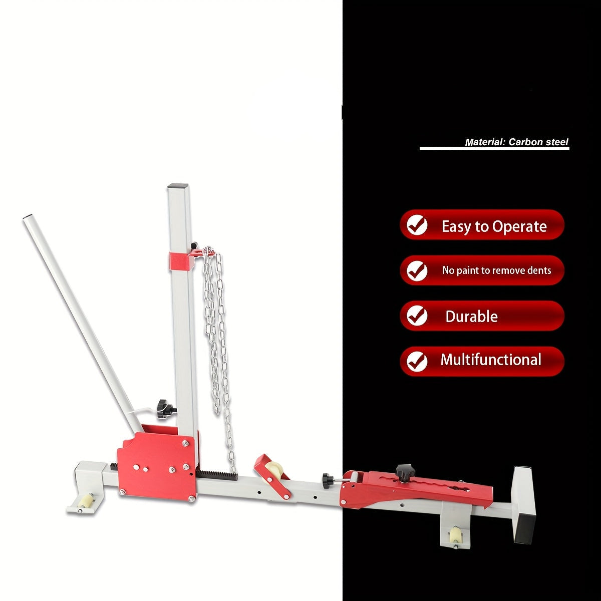 Dellenlifter – Dellenverwijderaar – Carrosseriereparatie Tool – Auto Deukentrekker – PDR Gereedschap – Carbonstaal – Maximale Trekkracht 450 kg – Hoogte Instelbaar 100-800 mm