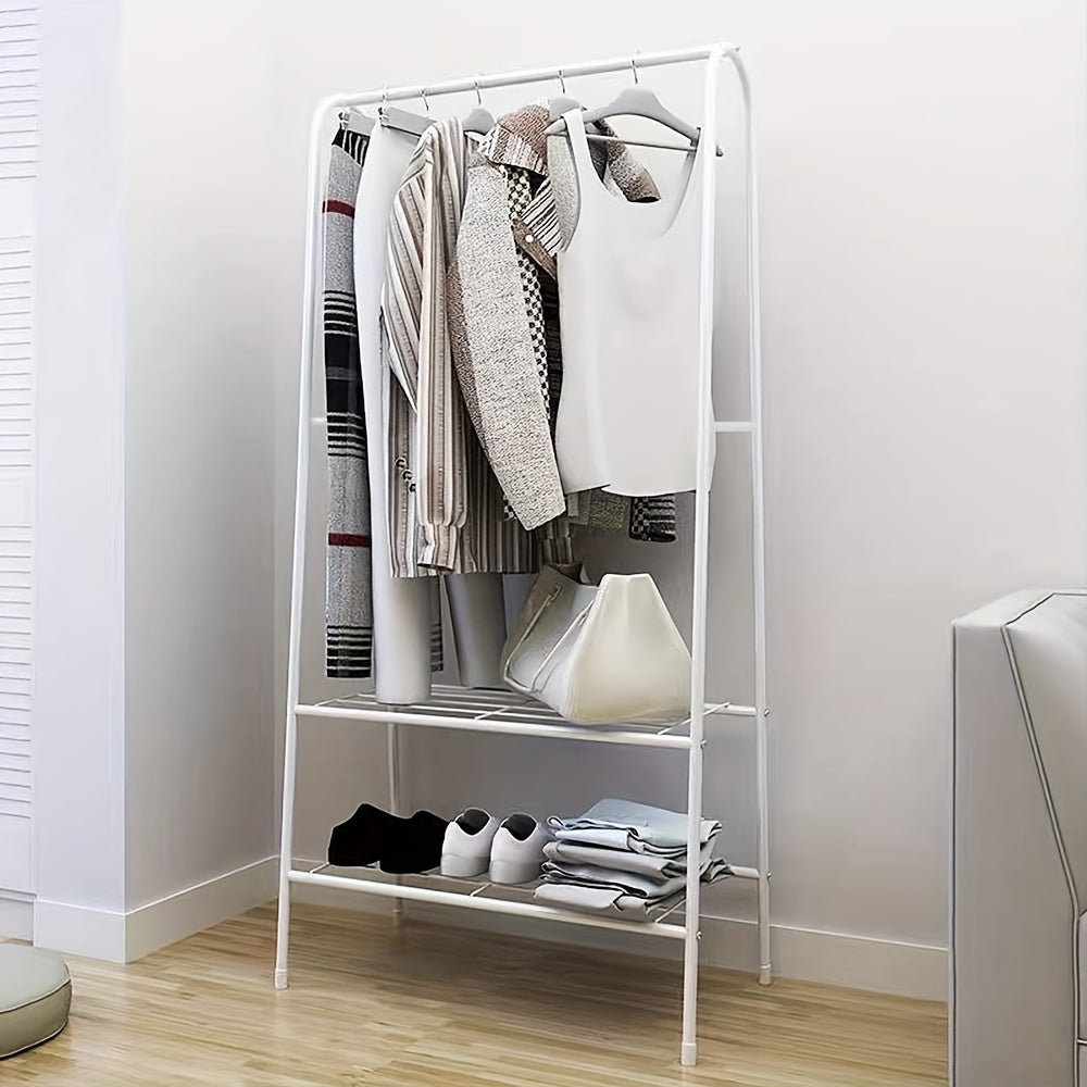 Kledingrek – Garderoberek – Kapstok – Kledingstandaard – Opbergrek – Vrijstaand – Metaal – Met Schoenenrek – 160 cm Hoog – Stevig Gepoedercoat Staal