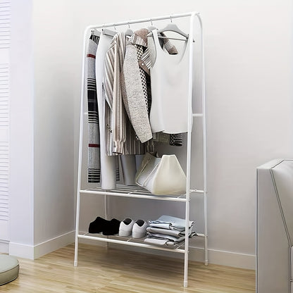 Kledingrek – Garderoberek – Kapstok – Kledingstandaard – Opbergrek – Vrijstaand – Metaal – Met Schoenenrek – 160 cm Hoog – Stevig Gepoedercoat Staal