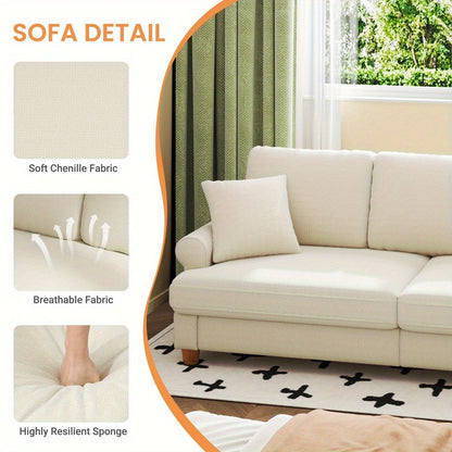 Slaapbank – Sofa – Bedbank – Logeerbed – Uittrekbare Bank – Diepzittend Comfort – Afneembare Chenille Bekleding