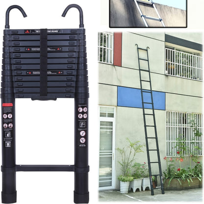 Telescopische Ladder – Uittrekbare Ladder – Opvouwbare Ladder – Aluminium Ladder – Multi Functionele Ladder – 5 Meter – Lichtgewicht & Veilig Met Haak
