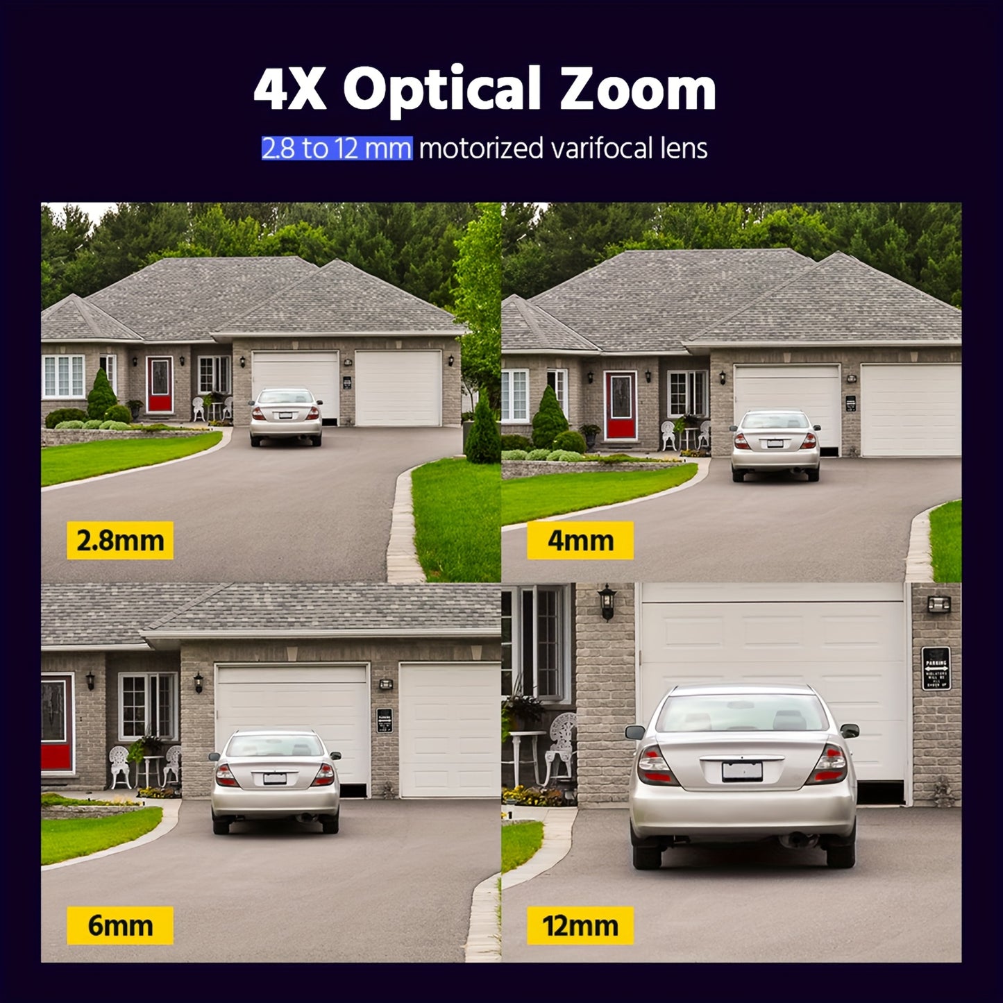 Beveiligingscamera – IP Camera – Surveillance Camera – Turret Camera – CCTV Camera – 8MP Ultra HD 4K Resolutie – 4x Optische Zoom Met Kleurennachtzicht