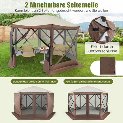 Partytent – Pop-up Tent – Paviljoen – Vouwtent – Feesttent – 3,5x3,5 m – Waterdicht Oxford Doek – Met Ademend Gaas en Zijwanden