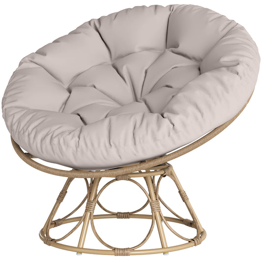 Papasanstoel – Papasstoel – Mandstoel – Draaistoel – Loungestoel – 360° Draaibaar – Weerbestendig PE Rattan