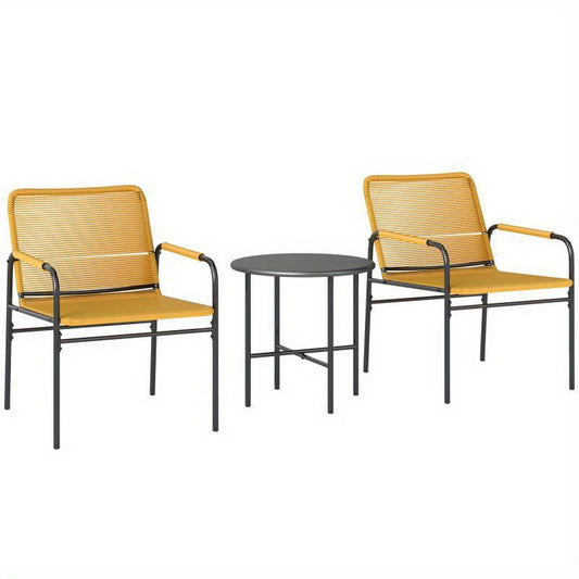 Rattan Pubset – Tuinset – Balkonmeubilair – Buitenmeubilair – Bistroset – Comfortabele Polyester Kussens – Weerbestendig Kunststof Rattan