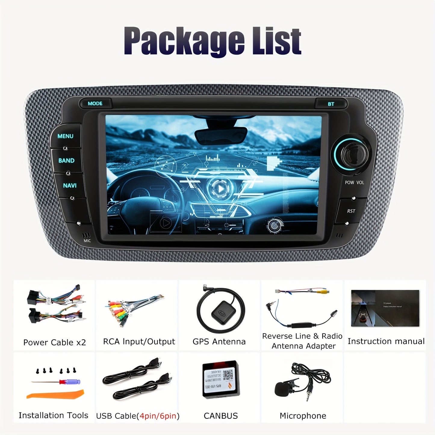 Android 14 Autoradio – Multimedia Speler – Navigatiesysteem – Touchscreen Radio – Android Car Stereo – 7-Inch HD Scherm – Canbus Ondersteuning – DAB+ & AHD Camera Variant