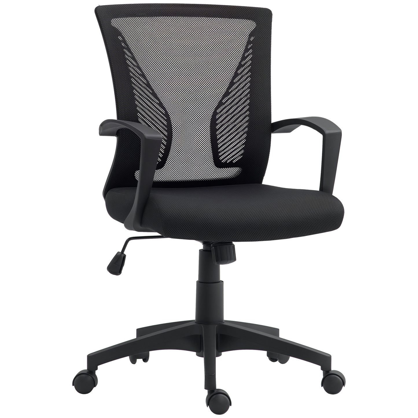Bureaustoel – Kantoorstoel – Draaistoel – Meshstoel – Werkstoel – Ademend Mesh Rugleuning – Verstelbare Hoogte 92-102 cm – Max. 120 kg – Zwart