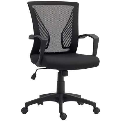 Bureaustoel – Kantoorstoel – Draaistoel – Meshstoel – Werkstoel – Ademend Mesh Rugleuning – Verstelbare Hoogte 92-102 cm – Max. 120 kg – Zwart