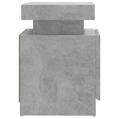Nachtkastje – Bedside Table – Dressoir – Nachtmeubel – Opbergkastje – Cementgrijs – Multilayer Hout – Compact 45x35x52 cm
