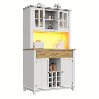 Dressoir – Sideboard – Opbergkast – Kast – Commode – Modern Wit – Verstelbare Planken – Duurzame Stevige Constructie