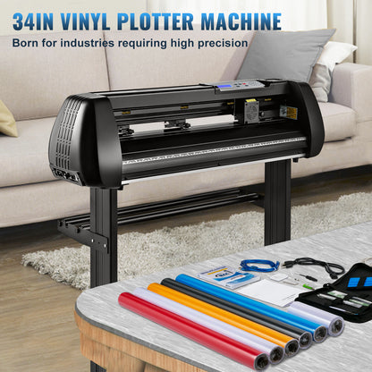 Snijplotter – Vinyl Cutter – Plotter Machine – Snijmachine – Sticker Maker – Bluetooth Verbinding – Precisie Stalen Rolleras – 780 mm Snijbreedte – Verstelbare Snijdikte