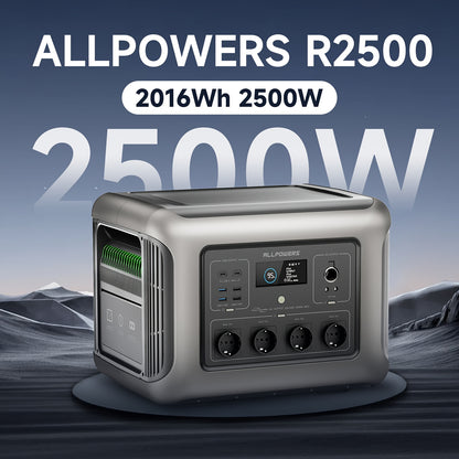 Powerstation – Energiecentrale – Draagbare Generator – Mobiele Accu – Zonne-Generator – 2016 Wh LiFePO4 Batterij – 2500 W AC Vermogen – Snelladen in 1 Uur