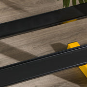 Dumbbellrek – Halterrek – Dumbbellstandaard – Fitnessrek – Krachtrek – Gele Kleur – Stalen Frame – Max 270 kg – 2 Laags – Compact 92,5x50,5x80,5 cm