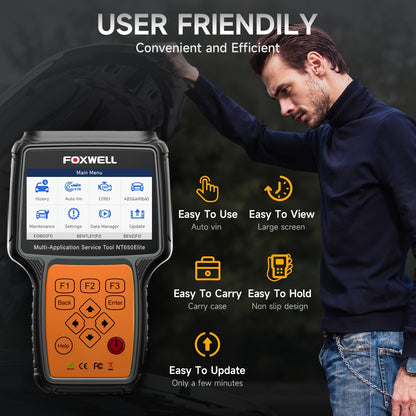 Auto OBD2 Scanner – Diagnose Scanner – Foutcode Lezer – Auto Diagnosetool – Bi-directionele Scanner – 26 Resetfuncties – Gratis Levenslange Updates – Draadloos Zonder Batterij