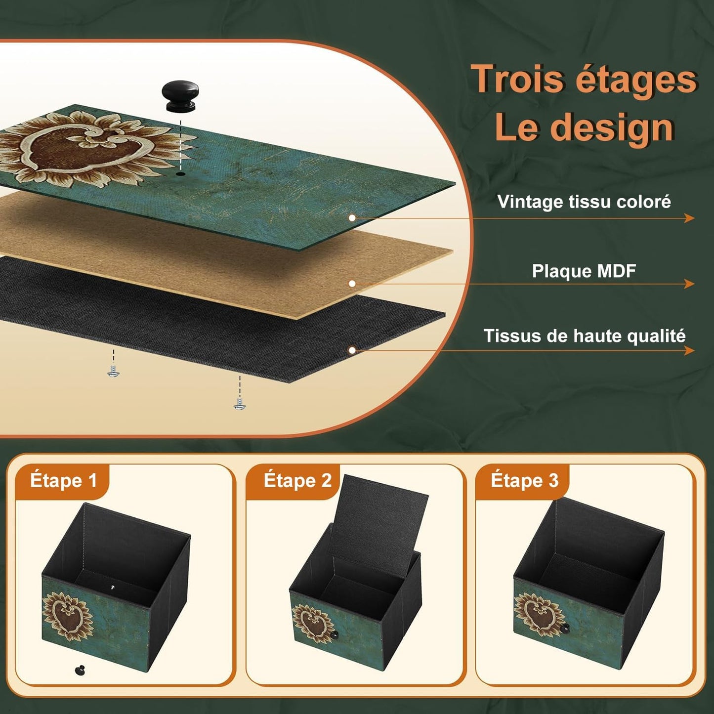 Ladekast – Ladeblok – Opbergkast – Commode – 8 Lades – Metaal Houten Frame – Verstelbare Pootjes