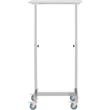 Gereedschapswagen – Werkplaatswagen – Montagewagen – Instrumententrolley – Rolwagen – Verstelbare Werkhoogte – Roestvrijstalen Werkblad 60x40 cm