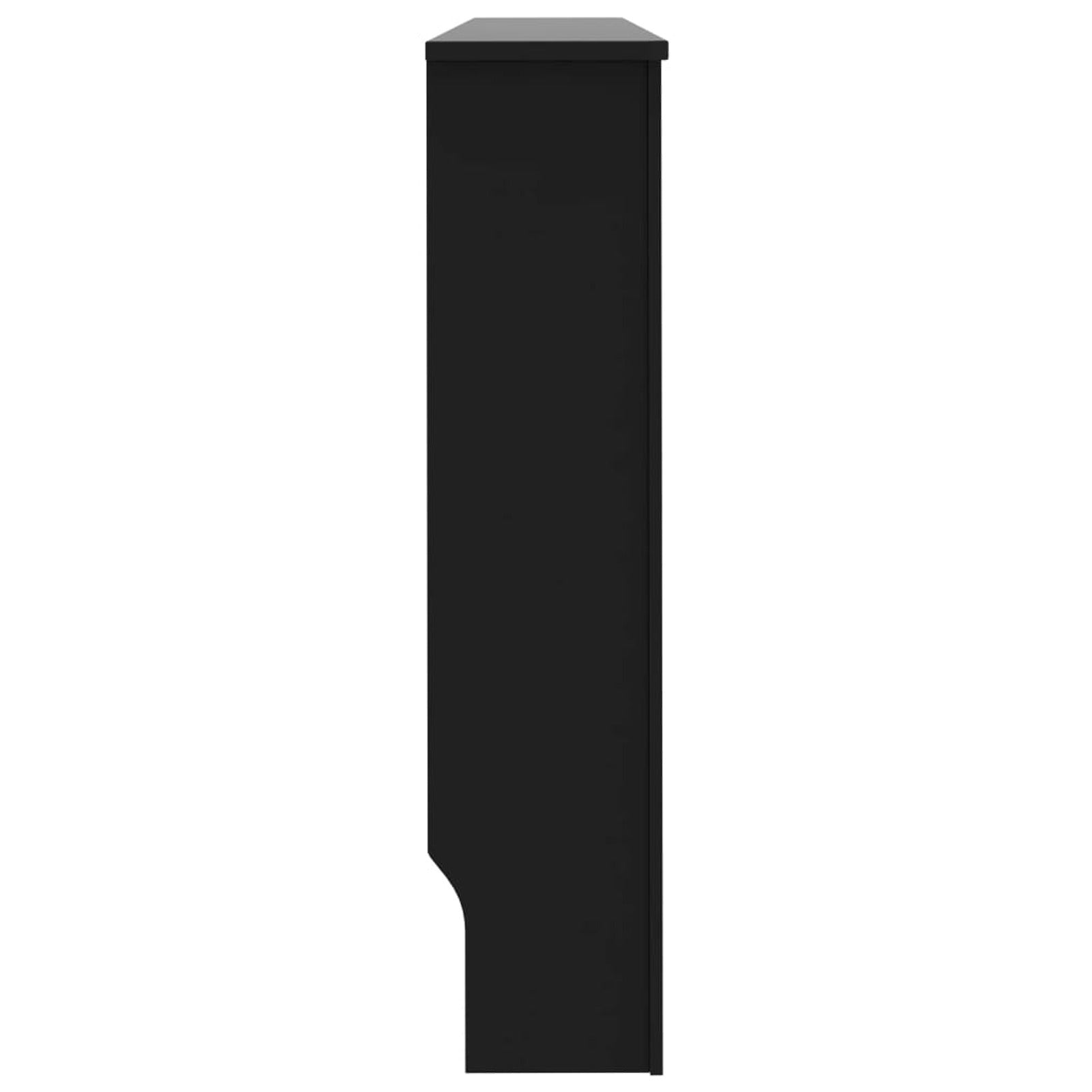 Radiatorombouw – Radiatorafdekking – Radiatorpaneel – Verwarmingsombouw – Radiatoromkasting – Mat Zwart MDF – 152 x 19 x 81,5 cm - QUORE